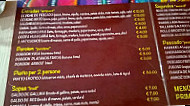 Fusion Peruana menu