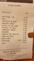 El Buen Yantar Albarracín menu