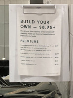 Sweetgreen Wall St menu