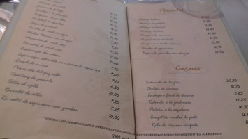 Santxotena menu