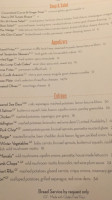 Bin 35 Bistro menu