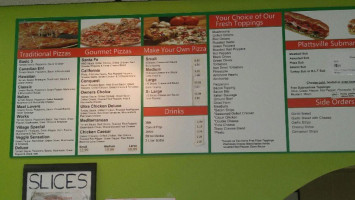 Plattsville Pizza menu