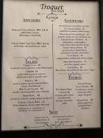 Troquet on South menu