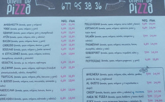 Anem De Pizza menu