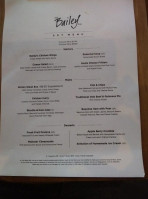 The Bailey menu