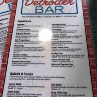 Detroiter menu