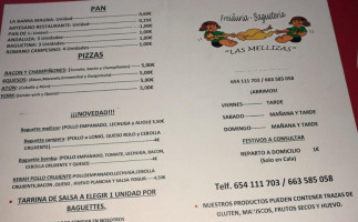 Freiduria-bagueteria Las Mellizas menu