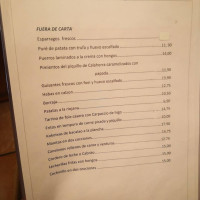 La Taberna De La Cuarta Esquina menu