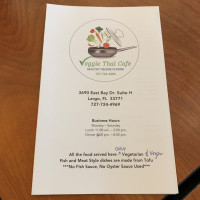 Veggie Thai Cafe menu