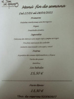 Sur De Gredos menu