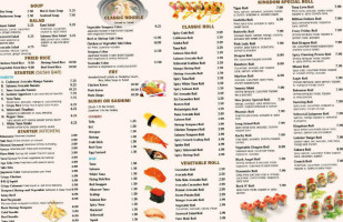 Sushi King menu