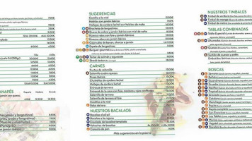 Las Tablas menu