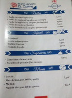 El Coral menu