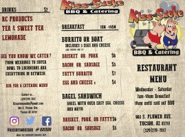 Kiss Of Smoke Bbq menu