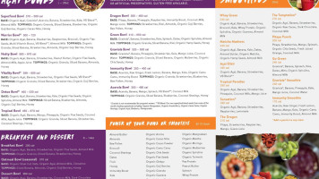 Vitality Bowls Roseville menu