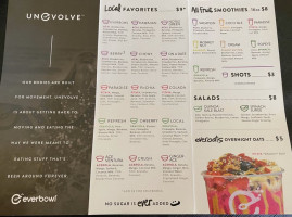 Everbowl Rancho Santa Margarita menu