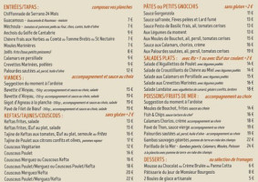 Les Hedonistes menu