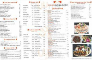 Tokayo Sushi Ramen menu