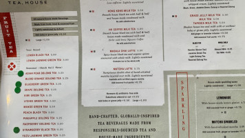 Asha Tea House menu