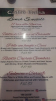 Caffe Italia menu