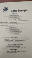 Cafe Europa menu