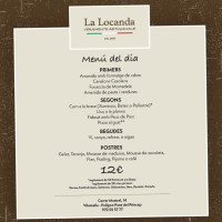 La Locanda menu