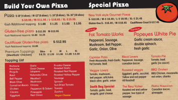 Fat Tomato Pizza Wings (harbor City) menu