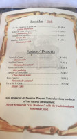 Meson Los Monteros menu