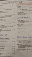 Mary’s Hash House menu