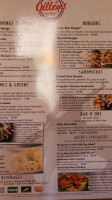 Gilley's Saloon, Dance Hall -b-que menu