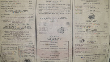 Cervecería Serrano Sc menu