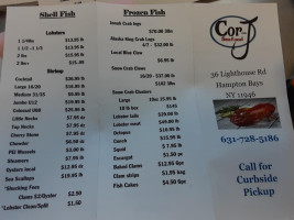 Cor-j Seafood menu