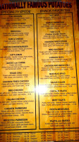 Potato Shack Plus menu