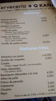 Que Kañas El Tapeo menu