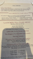 Ladurée menu