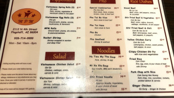 Mpm Pho menu