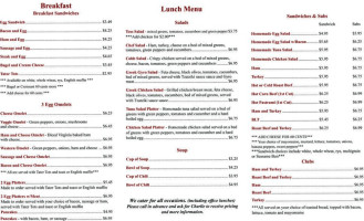 Main Street Deli menu