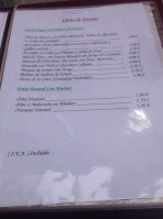 Santa Maria menu