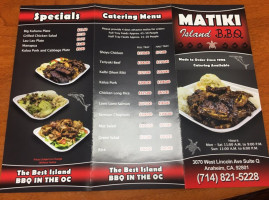 Matiki Island Bbq menu