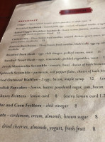 Redwood menu