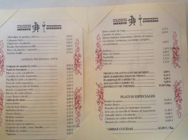 Agredano menu