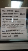 Poppa's Seafood Deli menu