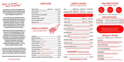 Punky's Pizza Pasta menu