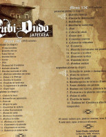 Zubi-ondo Jatetxea menu