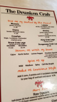 The Drunken Crab menu