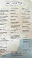 Hudson West Kitchen Craft menu