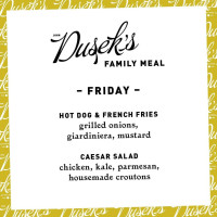 Dusek's menu