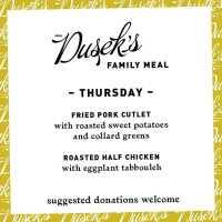 Dusek's menu