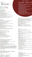 Rocca Trattoria Italian menu