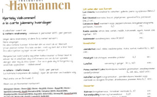 Havmannen menu